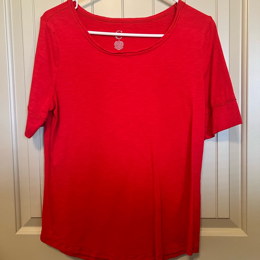 Cato Vibrant Red Short Sleeve Tee